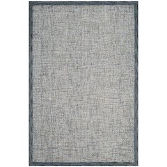 Abstract, NAVY / IVORY, 6' X 6' Square, Area Rug
