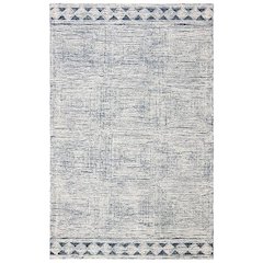 Abstract, IVORY / NAVY, 6' X 6' Square, Area Rug, ABT349N-6SQ