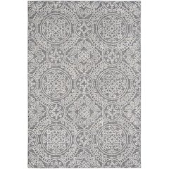Abstract, GREY / IVORY, 6' X 6' Square, Area Rug, ABT522A-6SQ
