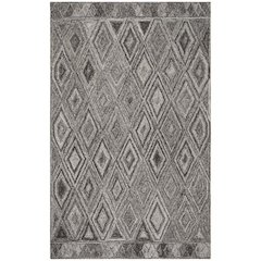 Abstract, GREY / BLACK, 6' X 6' Round, Area Rug, ABT618F-6R