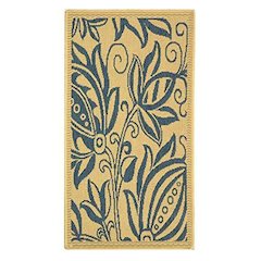 COURTYARD, NATURAL / BLUE, 4' X 5'-7", Area Rug, CY2961-3101-4