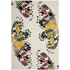FIESTA SHAG, CREAM / MULTI, 5'-1" X 7'-6", Area Rug, FSG368A-5