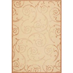 COURTYARD, NATURAL / TERRA, 7'-10" X 7'-10" Square, Area Rug, CY2665-3201-8SQ