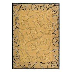 COURTYARD, NATURAL / BLUE, 2'-3" X 14', Area Rug, CY2665-3101-214
