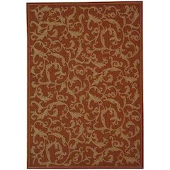 COURTYARD, TERRACOTTA / NATURAL, 9' X 12', Area Rug, CY2653-3202-9