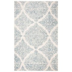 Abstract, IVORY / BLUE, 8' X 10', Area Rug, ABT346M-8