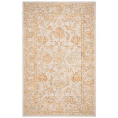 Abstract, BEIGE / GOLD, 6' X 6' Square, Area Rug