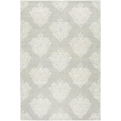 Abstract, AQUA / IVORY, 9' X 12', Area Rug