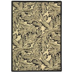COURTYARD, SAND / BLACK, 5'-3" X 5'-3" Round, Area Rug, CY2996-3901-5R