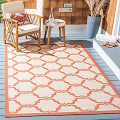 COURTYARD, BEIGE / TERRACOTTA, 9' X 12', Area Rug, CY6009-231-9