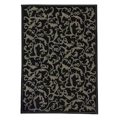 COURTYARD, BLACK / SAND, 4' X 5'-7", Area Rug, CY2653-3908-4