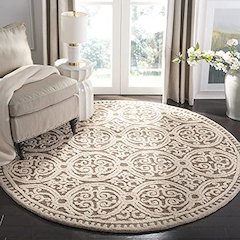 CAMBRIDGE, TAN / MULTI, 8' X 8' Round, Area Rug