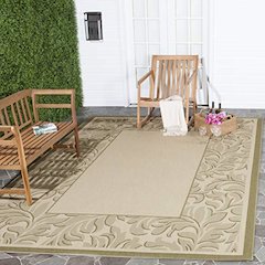 COURTYARD, NATURAL / OLIVE, 6'-7" X 9'-6", Area Rug, CY2666-1E01-6