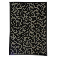 COURTYARD, BLACK / SAND, 5'-3" X 7'-7", Area Rug, CY2653-3908-5