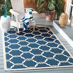COURTYARD, NAVY / BEIGE, 4' X 5'-7", Area Rug, CY6009-268-4