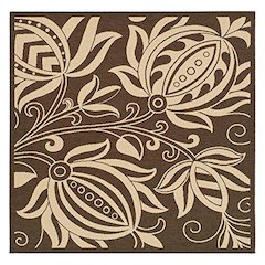 COURTYARD, CHOCOLATE / NATURAL, 6'-7" X 6'-7" Square, Area Rug, CY2961-3409-7SQ