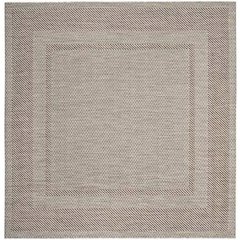 COURTYARD, BEIGE / BROWN, 6'-7" X 6'-7" Square, Area Rug, CY8477-36312-7SQ
