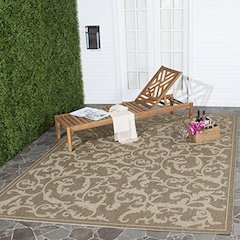 COURTYARD, BROWN / NATURAL, 7'-10" X 7'-10" Square, Area Rug, CY2653-3009-8SQ