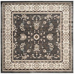 LYNDHURST, GREY / CREAM, 7' X 7' Square, Area Rug, LNH340G-7SQ