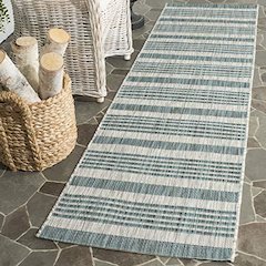 COURTYARD, GREY / BLUE, 2'-3" X 12', Area Rug, CY8062-37212-212