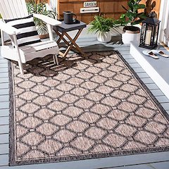 COURTYARD, NATURAL / BLACK, 2'-7" X 5', Area Rug, CY8471-37312-3