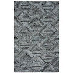 Abstract, BLUE / BLACK, 2'-3" X 8', Area Rug, ABT607M-28