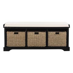 LONAN  WICKER STORAGE BENCH, AMH5733E