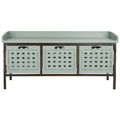 ISAAC 3 DRAWER WOODEN STORAGE BENCH, AMH6530B