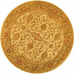 ANTIQUITY, IVORY / LIGHT GREEN, 3'-6" X 3'-6" Round, Area Rug