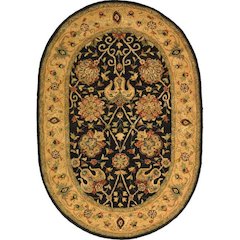 ANTIQUITY, BLACK, 4'-6" X 6'-6" Oval, Area Rug, AT21B-5OV
