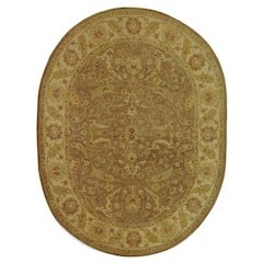 ANTIQUITY, BROWN / GOLD, 7'-6" X 9'-6" Oval, Area Rug