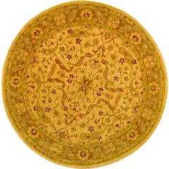 ANTIQUITY, IVORY / BROWN, 3'-6" X 3'-6" Round, Area Rug
