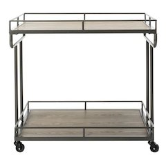 DAWSON 2 TIER RECTANGLE BAR CART
