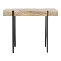 ALYSSA RECTANGULAR RUSTIC MIDCENTURY WOOD TOP CONSOLE TABLE