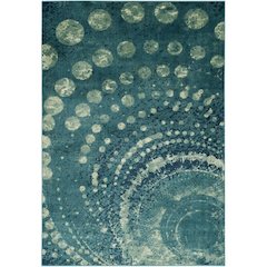 CONSTELLATION VINTAGE, TURQUOISE / MULTI, 6'-7" X 9'-2", Area Rug