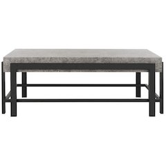 Home Collection Oliver Dark Grey and Black Rectangular Contemporary Coffee Table