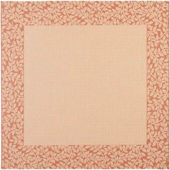 COURTYARD, NATURAL / TERRA, 7'-10" X 7'-10" Round, Area Rug, CY0727-3201-8R