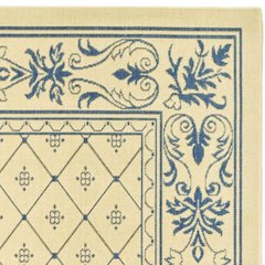 COURTYARD, NATURAL / BLUE, 8' X 11', Area Rug, CY2326-3101-8