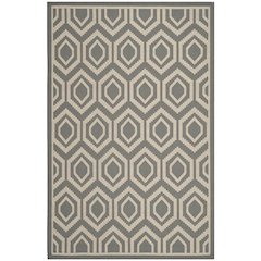 COURTYARD, ANTHRACITE / BEIGE, 6'-7" X 9'-6", Area Rug, CY6902-246-6