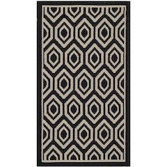 COURTYARD, BLACK / BEIGE, 6'-7" X 9'-6", Area Rug, CY6902-266-6