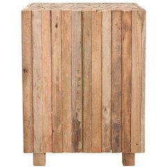 RICHMOND RUSTIC WOOD BLOCK ROUND SQUARE END TABLE