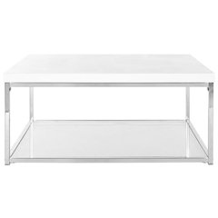 Safavieh Home Malone Glam White and Chrome Coffee Table
