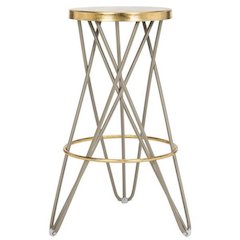 LORNA GOLD LEAF BAR STOOL, FOX3254C