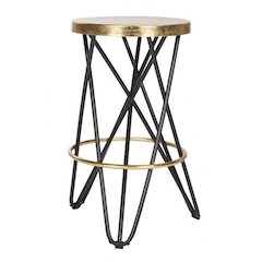 LORNA GOLD LEAF COUNTER STOOL, FOX3255D