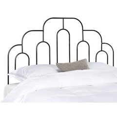 Paloma Metal Retro Headboard, Full, Black