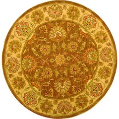 HERITAGE, BROWN / IVORY, 6' X 6' Round, Area Rug, HG343K-6R