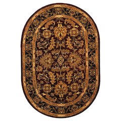 HERITAGE, RED / BLACK, 4'-6" X 6'-6" Oval, Area Rug, HG628C-5OV