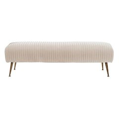 SALOME VELVET BENCH WITH ANTIQUE BRASS LEGS, KNT7041C