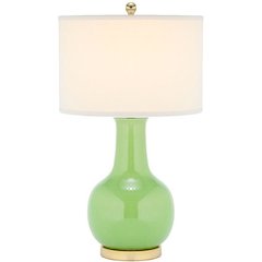 GREEN 27.5-INCH H CERAMIC PARIS LAMP