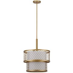 EVIE ANTIQUE 6 LIGHT GOLD 17-INCH DIA MESH ADJUSTABLE PENDANT